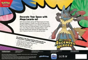 Pokémon TCG: Mega Evolution - Ascended Heroes: Mega Lucario Collezione con poster premium