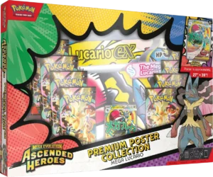 Pokémon TCG: Mega Evolution - Ascended Heroes: Mega Lucario Collezione con poster premium