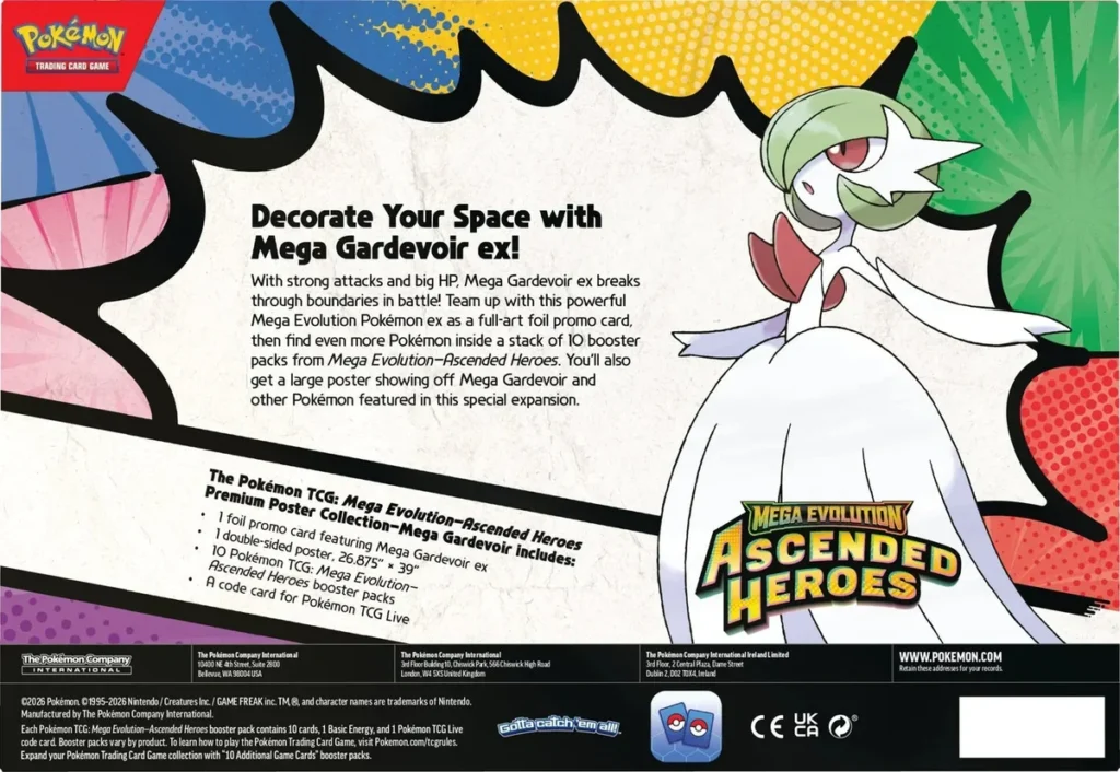 Pokémon TCG: Mega Evolution - Ascended Heroes: Mega Gardevoir Collezione con poster premium