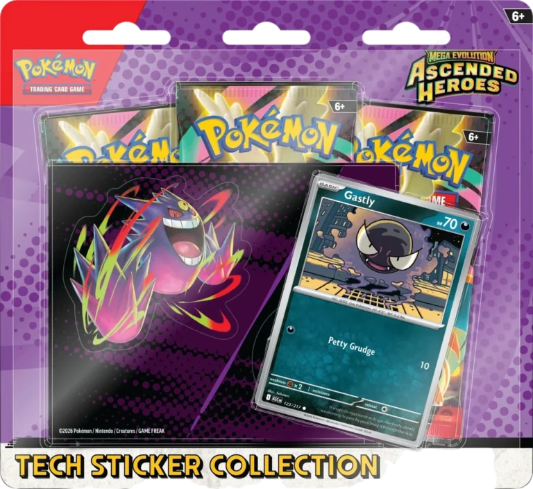 Pokémon TCG: Mega Evolution - Ascended Heroes: Gastly Collezione di adesivi per dispositivi