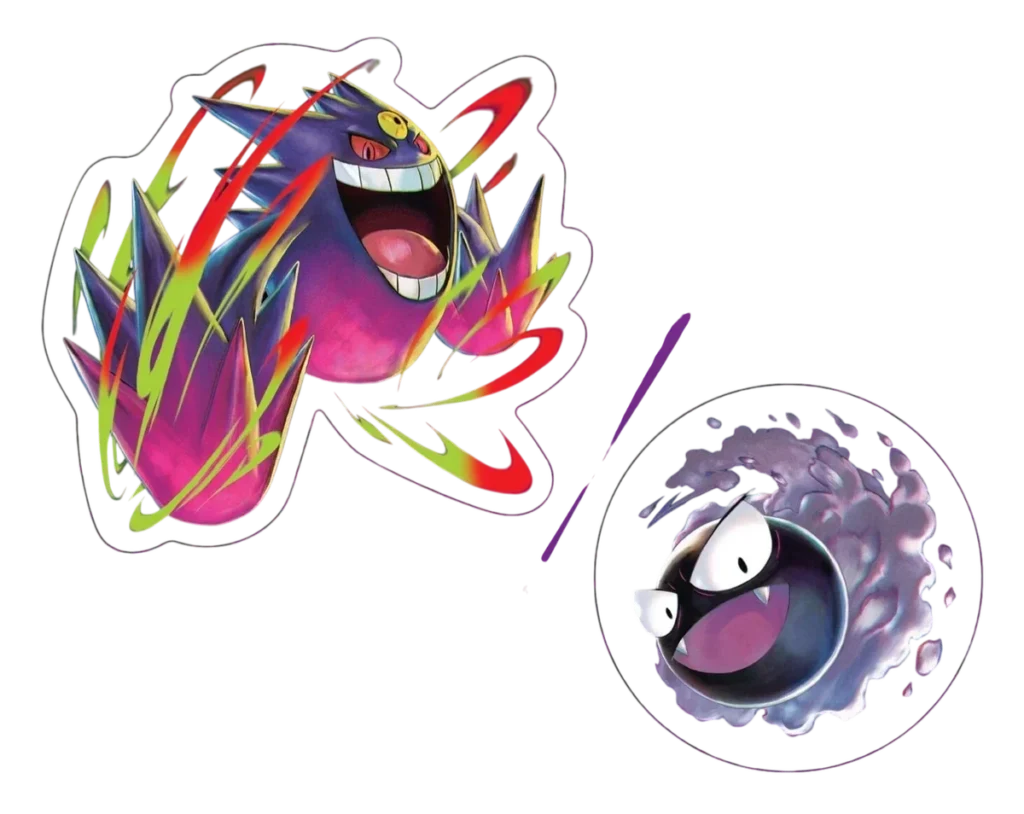Pokémon TCG: Mega Evolution - Ascended Heroes: Gastly Collezione di adesivi per dispositivi