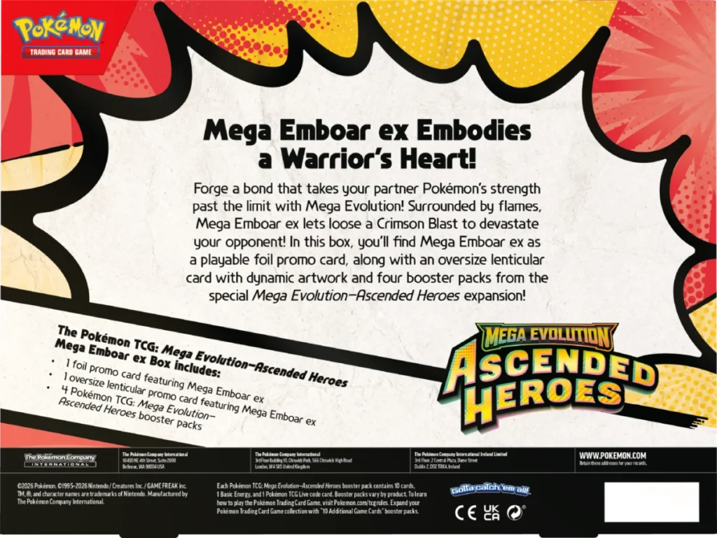 Pokémon Ascended Heroes: Mega Emboar Scatola ex