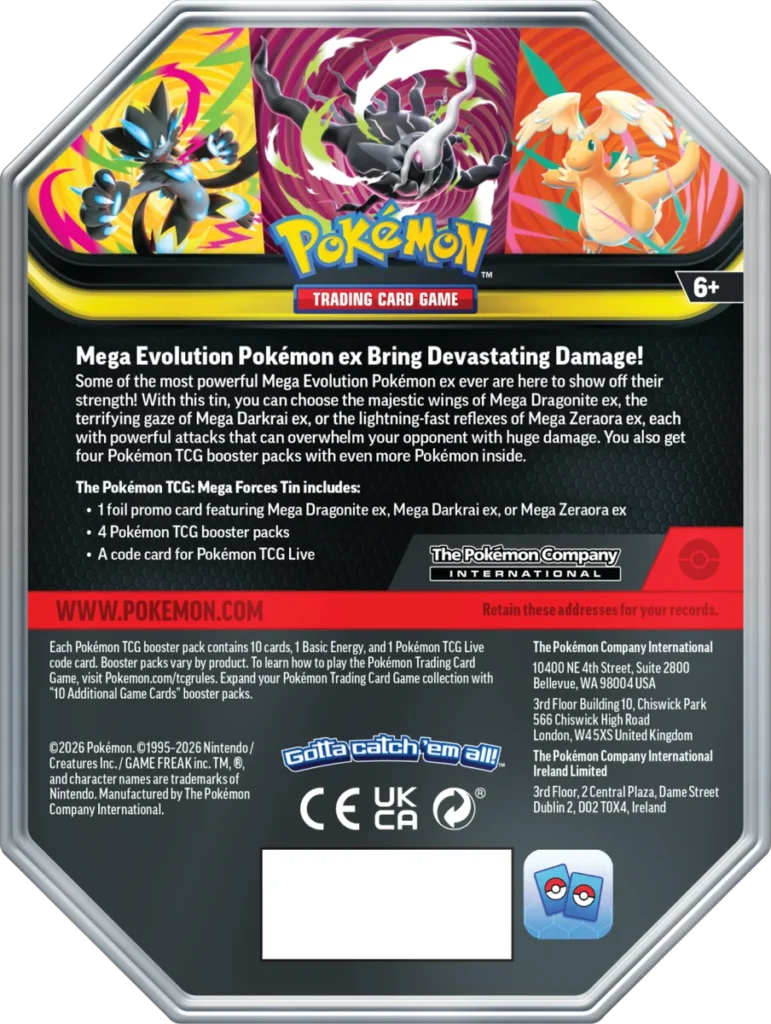 Pokémon TCG: Mega Forces Scatola in metallo - Mega Darkrai ex