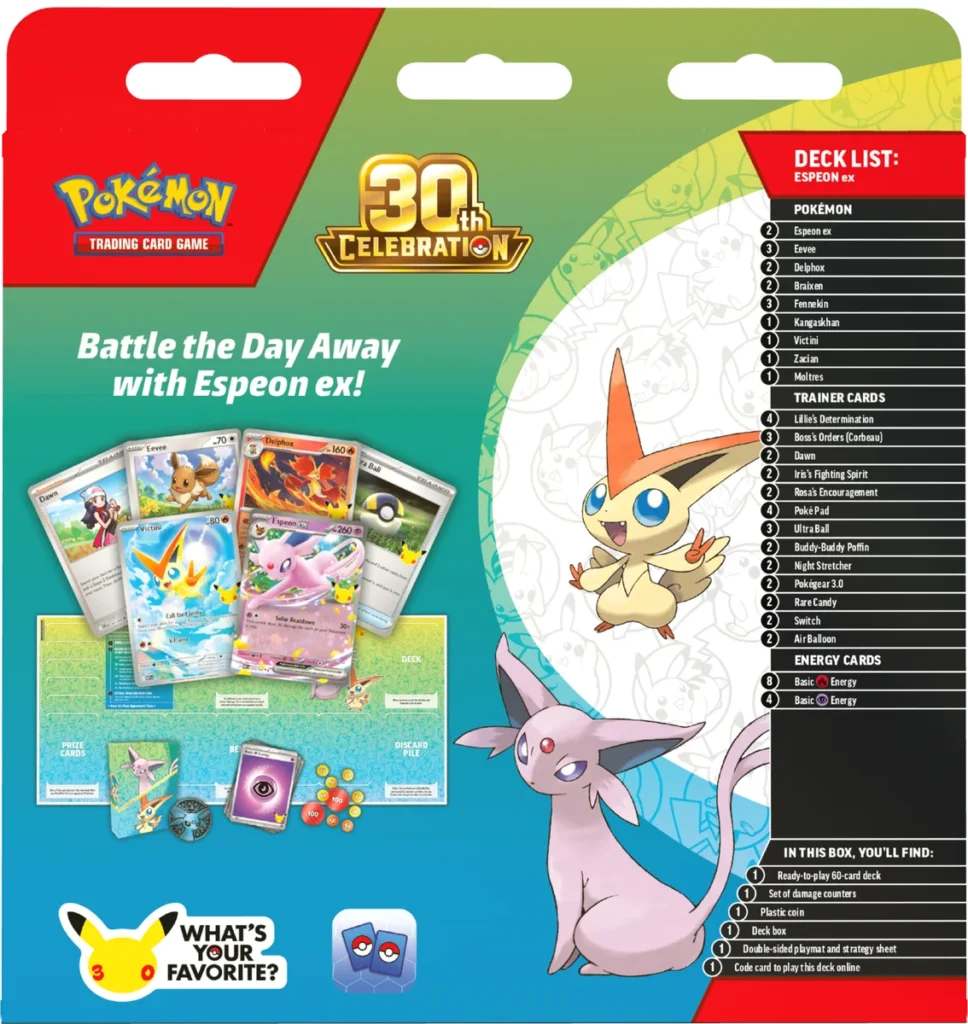 Pokémon TCG: 30th Celebration: Mazzo da lotta - Espeon ex