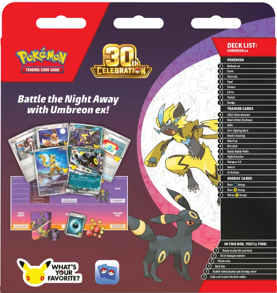 Pokémon TCG: 30th Celebration: Mazzo da lotta - Umbreon ex