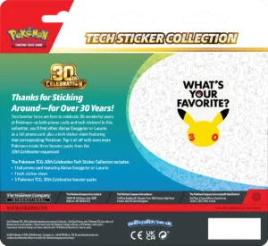 Pokémon TCG: 30th Celebration - Collezione di adesivi per dispositivi Alolan