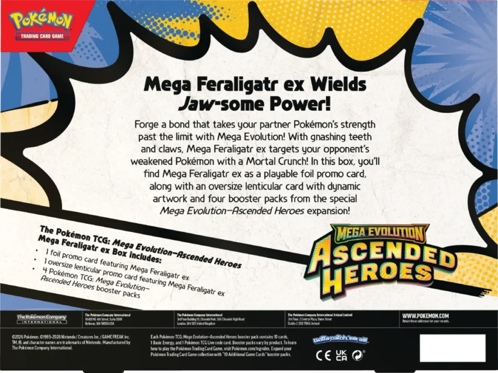 Pokémon Ascended Heroes: Mega Feraligatr Scatola ex